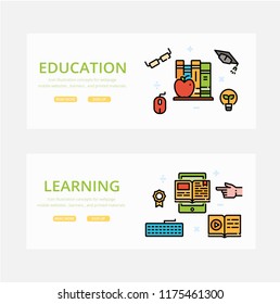 Icon illustrations concept are ready to use design assets for webpage , card , printing , social media posts etc.