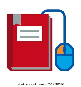icon illustrations for digital books / book on-line