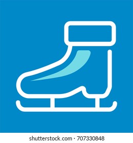 icon illustrations for ice skating shoes