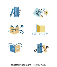 Icon illustrations in medicine field