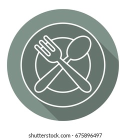 Icon illustrations for plate cutlery