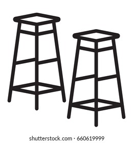 Icon illustrations for seats, visualized with outline design style.