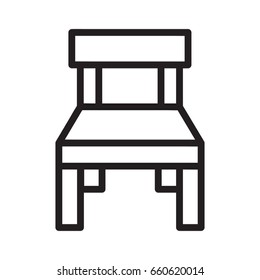 Icon illustrations for seats, visualized with outline design style.