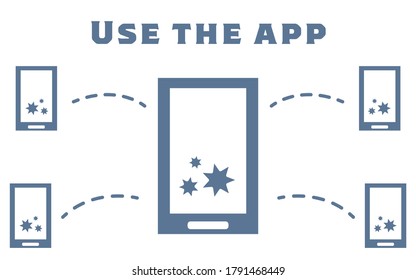 Iconos que recomiendan utilizar la aplicación de confirmación de contacto