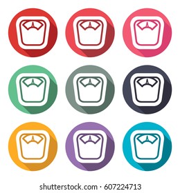 icon illustrations for weight scale