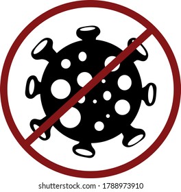 Icon illustrative of stop COVID-19 