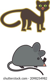 icon image of a cat and a mouse