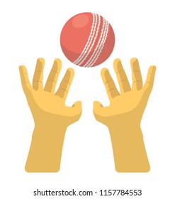 
An icon image denoting cricket player hands tending to catch ball
