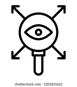 An icon image denoting vision 