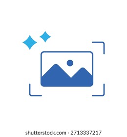 Icono de un Generador de Imagen, aislado contra un fondo limpio.