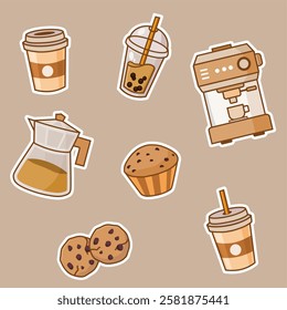 icon image illustration elements for making coffee