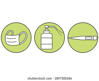 Es un icono con la imagen de control de infecciones.