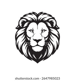 Icon image of a lion's head, the background of the image is kept white.