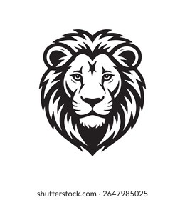 Icon image of a lion's head, the background of the image is kept white.