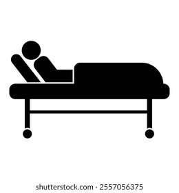 icon image of a person being treated in a hospital bed