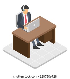 
An icon image presenting icon idea of employee working
