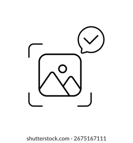 Icono de un reconocimiento de Imagen, aislado contra un fondo limpio.