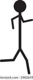 The icon image of a running person is suitable for use as a notification sign