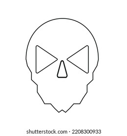 
Icono con la imagen de una cara de esqueleto sobre un fondo blanco para la decoración de la fiesta de Halloween