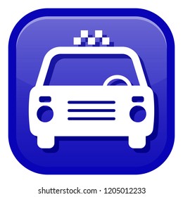Icon with the image of a taxi car. Vector illustration