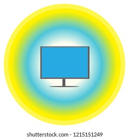 Icon with the image of the TV. Button for computer player.