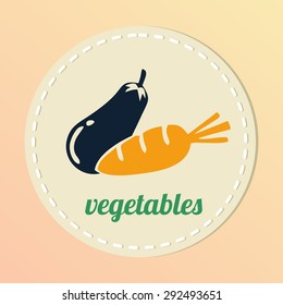 Icon with the image of vegetables. Vegetables icon. Flat icon.