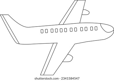 icon image of white airplane on white background.