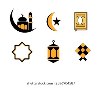Icon images for Ramadan that can be used for illustrator images and backgrounds