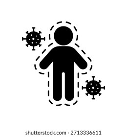 Icono de un sistema inmunológico, aislado contra un fondo limpio.
