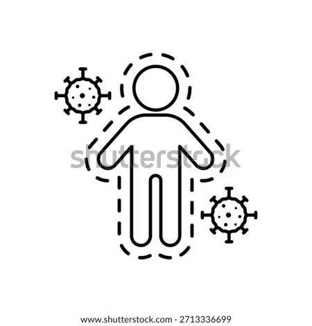 Icon a immune system, isolated against a clean background.