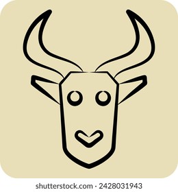 Icon Impala. related to Kenya symbol. hand drawn style. simple design editable. simple illustration