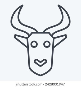 Icon Impala. related to Kenya symbol. line style. simple design editable. simple illustration