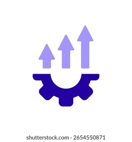 Icono de una mejora, aislado contra un fondo limpio.
