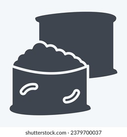 Icon Inari. related to Sushi symbol. glyph style. simple design editable. simple illustration