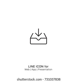 Icon inbox graphic design single icon vector