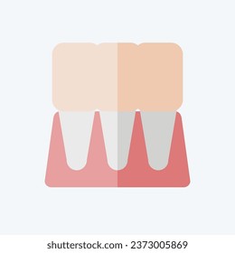 Icon Incisor. related to Dentist symbol. flat style. simple design editable. simple illustration