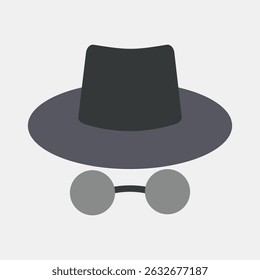 Modo de reconhecimento de ícone. Elementos de rede da Internet. Ícone em estilo plano.