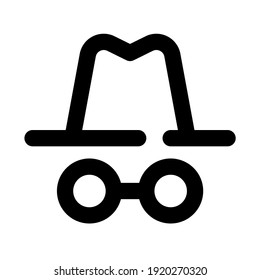 icon incognito using line style
