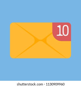 Icon of an incoming message, e-mail. SMS. Vector image.