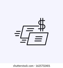 Icon of incoming notifications and messages on the phone with dollar symbol