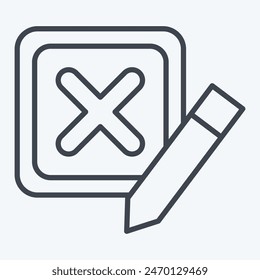 Icon Incorrect. related to Delete symbol. line style. simple design illustration