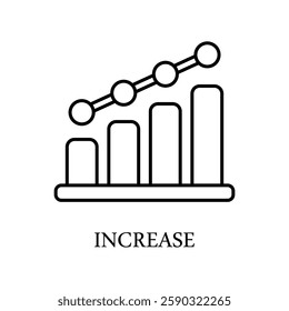 Icon a increase, isolated against a clean background.
