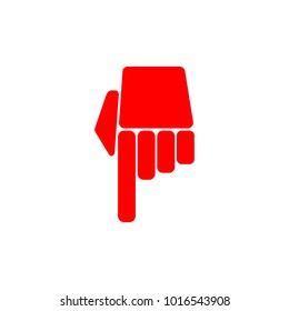 Icon index finger down