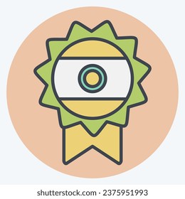 Icon India Award. related to India symbol. color mate style. simple design editable. simple illustration