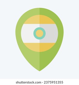 Icon India Location. related to India symbol. flat style. simple design editable. simple illustration
