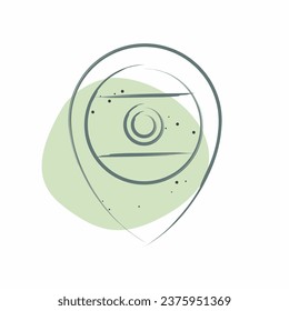 Icon India Location. related to India symbol. Color Spot Style. simple design editable. simple illustration