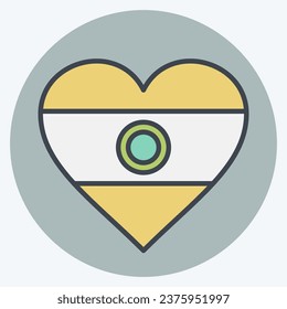 Icon India. related to India symbol. color mate style. simple design editable. simple illustration