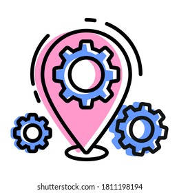 Icon to indicate geolocation setting