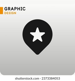 An icon to indicate the location on the map. Vector illustration in a simple style. Silhouette graphics. Pin map.