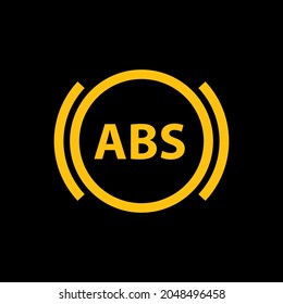icon indicates a problem with the anti-lock braking system. Vector